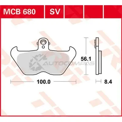 Тормозные колодки, комплект TRW 1543842 B M7QT 3322937222858 mcb680sv - Изображение 1