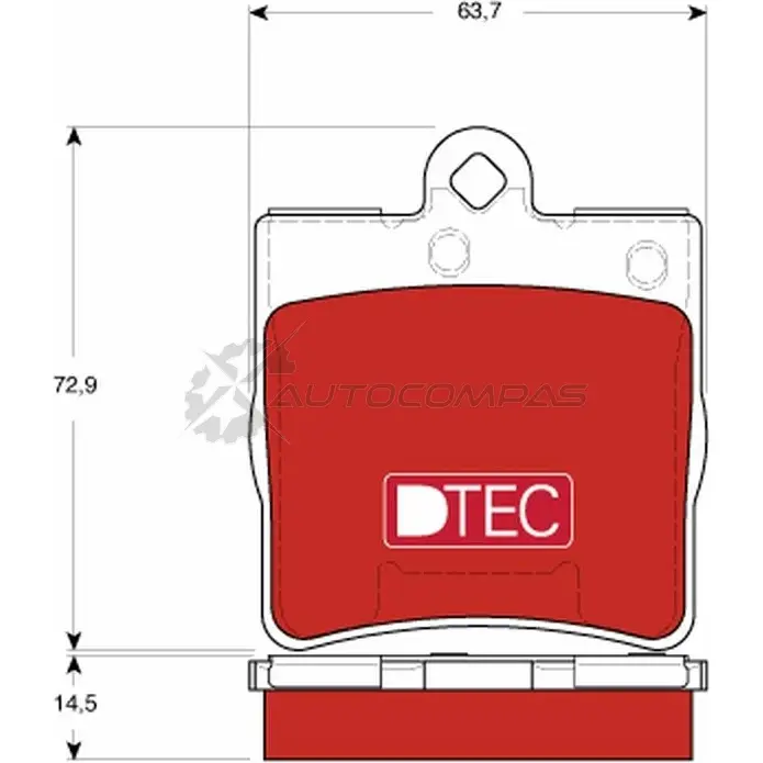Тормозные колодки, комплект TRW 8BQA45 gdb1545dte 1528115 2 1919 изображение 4