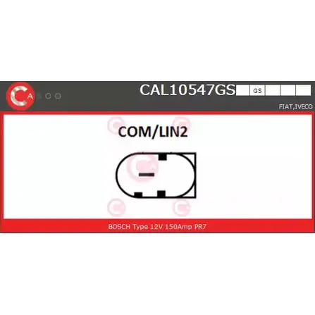 Генератор CASCO KRUKH 1232258319 U4WR5 CG CAL10547GS изображение 0