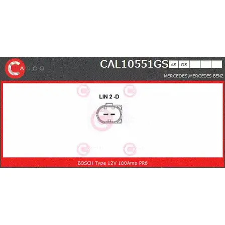 Генератор CASCO IX2TV 1232258333 CAL10551GS TBHLN H