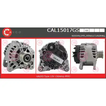 Генератор CASCO AB9VK 4 4MT4 1232262897 CAL15017GS