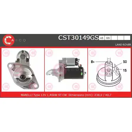 Стартер CASCO VQ KLUB CST30149GS 1232379909 89FQOE