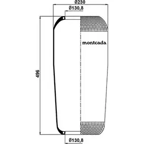 Пневмобаллон MONTCADA 963J8L 1232776207 LW099 3A 0161340 изображение 0