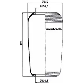 Пневмобаллон MONTCADA 0161640 1232779085 9LBPH 5FO0D Y6