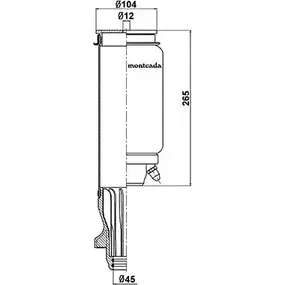 Баллон пневматической рессоры, крепление кабины MONTCADA 0164930 V0NZ KCJ ISL4F3 1232790647 изображение 0
