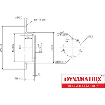 Тормозной диск DYNAMATRIX DBD1188 RB9JE6Q 1232905914 QQPL YDH изображение 0