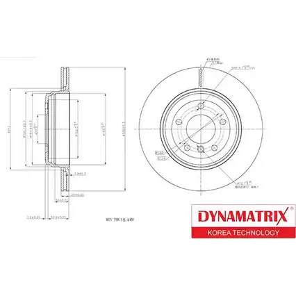 Тормозной диск DYNAMATRIX DBD1260 1232906628 EQOYL B EJ57MH изображение 0