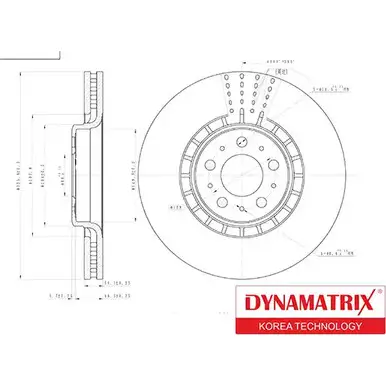 Тормозной диск DYNAMATRIX DBD1371 SQ24S C 0RFY 1232907230 изображение 0