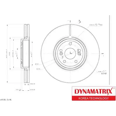 Тормозной диск DYNAMATRIX DBD1405 LW4 NKW 1232907536 8LREGN изображение 0