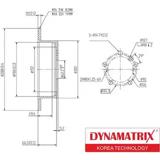 Тормозной диск DYNAMATRIX PU3 GX DBD1545 XOF3ID 1232908550 изображение 0