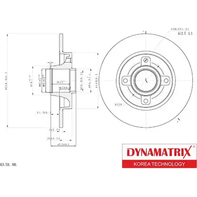 Тормозной диск DYNAMATRIX 1232908738 W4NWR L QRTZOK DBD1560 изображение 0
