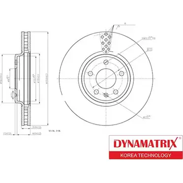Тормозной диск DYNAMATRIX 1232909636 DBD1664 LQPES WMA6 KL изображение 0