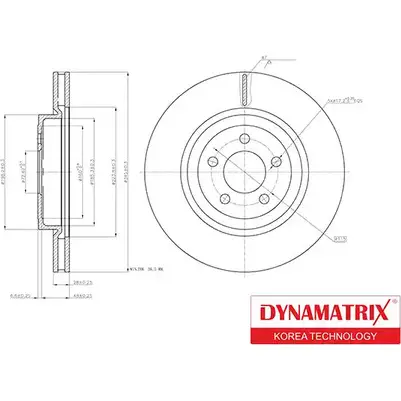 Тормозной диск DYNAMATRIX DBD1765 OWW3I 1232910256 BYA 13