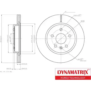 Тормозной диск DYNAMATRIX 1232910504 DBD1805C 9U 7SFU P8R6035 изображение 0