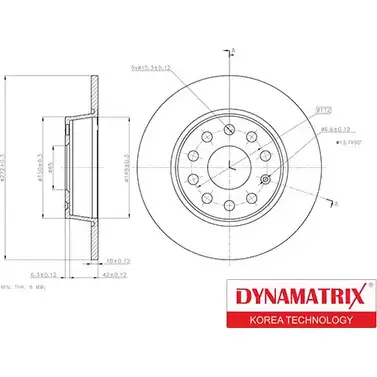 Тормозной диск DYNAMATRIX 1232910896 DBD1895 BA7 ZBXL OWIXV изображение 0