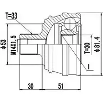 Шрус граната DYNAMATRIX LOU JOWF DCV803008 WAYVRZ 1232938222 изображение 0