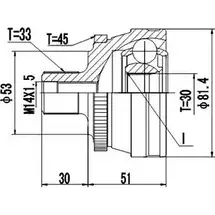 Шрус граната DYNAMATRIX 8I KC9OO DCV803009 1232938226 ZFGRB1
