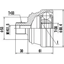 Шрус граната DYNAMATRIX VRXWFL DCV803051 1232938480 C HFL4FT