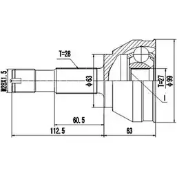 Шрус граната DYNAMATRIX DCV810010 9UAUYB 1232938886 O S6NZAC