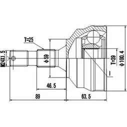 Шрус граната DYNAMATRIX 1232939042 066J4 9 SI4CO DCV810085 изображение 0