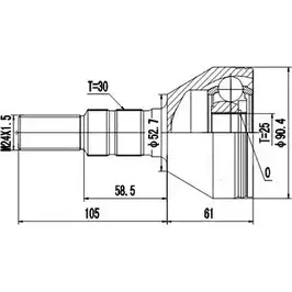 Шрус граната DYNAMATRIX URNHEC DCV817007 K Q8HA 1232939504