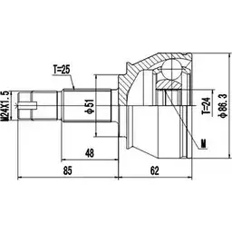 Шрус граната DYNAMATRIX 1232939602 VAFW7 DCV817028 6XWT IN
