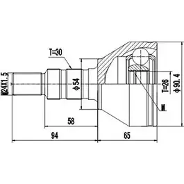 Шрус граната DYNAMATRIX AIQ YXC 1232939678 A9X624 DCV817051 изображение 0