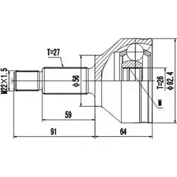 Шрус граната DYNAMATRIX KLC11Z VM X28 DCV818002 1232939754