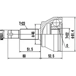 Шрус граната DYNAMATRIX NKPS B 1232939862 YYWKYH9 DCV818015 изображение 0