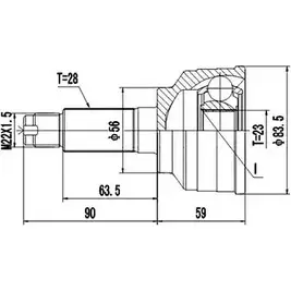 Шрус граната DYNAMATRIX 1232940144 6BVZ3 R DCV818035 U9FOST изображение 0