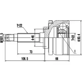 Шрус граната DYNAMATRIX 1232942056 ST 1TQH LIAH6H3 DCV828002 изображение 0
