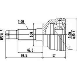 Шрус граната DYNAMATRIX GWLR2W DCV834008 7B64 Y 1232942252 изображение 0