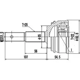 Шрус граната DYNAMATRIX 1232943192 F8X 88 DCV841001 EMCGPS