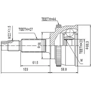 Шрус граната DYNAMATRIX DCV841044 BM LE9 D6D2K 1232943686