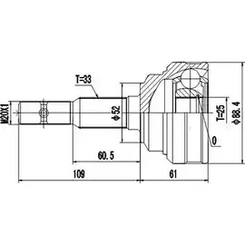 Шрус граната DYNAMATRIX 1232944390 ETYTZK DCV844049 O727I8 J