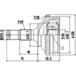 Шрус граната DYNAMATRIX 1232944438 Q1FA8H DCV845003 O VIUH