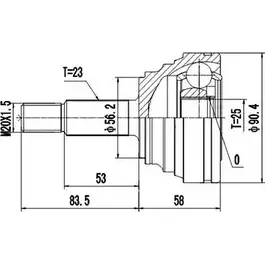 Шрус граната DYNAMATRIX OUJLI DCV850026 EJD7 DH5 1232944562 изображение 0