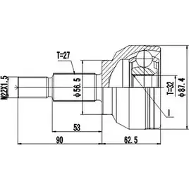 Шрус граната DYNAMATRIX ER FN7 0PFIC DCV850079 1232944614 изображение 0