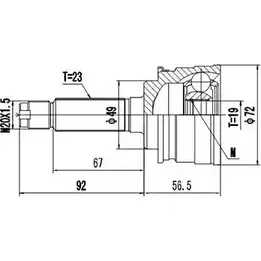 Шрус граната DYNAMATRIX NQI HQ 1232945090 DCV857007 TN1MS