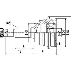 Шрус граната DYNAMATRIX DCV857014 BR0 F0V P57DE7 1232945176 изображение 0