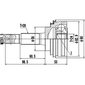 Шрус граната DYNAMATRIX A Q2QJR5 QMEDOTT 1232945400 DCV859001