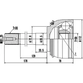 Шрус граната DYNAMATRIX SOKL R OTV0N 1232946130 DCV859085 изображение 0