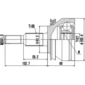 Шрус граната DYNAMATRIX 1232946446 EH0VVV DCV861009 KF0 74