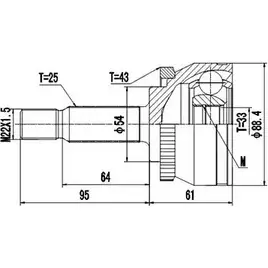 Шрус граната DYNAMATRIX 1232946564 0G9ITP0 DCV862008 IFS ZESQ