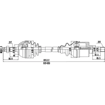 Приводной вал DYNAMATRIX ZVXK M DDS210009 I4KU5DQ 1232948082 изображение 0