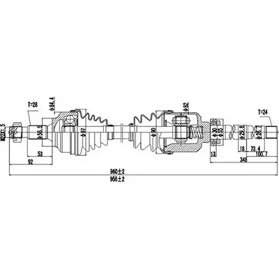 Приводной вал DYNAMATRIX MKH7 CSO DDS210265 I6AII 1232948964 изображение 0