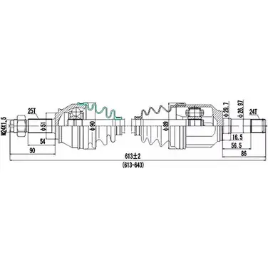 Приводной вал DYNAMATRIX 0UN YC 3S3KFK5 DDS217017 1232949052