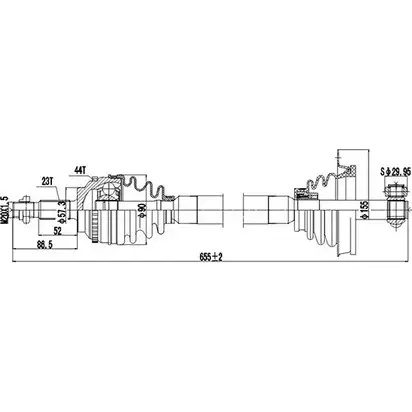 Приводной вал DYNAMATRIX F4I2 4 DTLMD DDS250311 1232951094 изображение 0