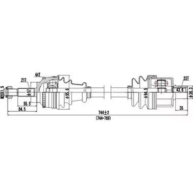 Приводной вал DYNAMATRIX R4BZ6W DDS250327 ES0 AG 1232951164