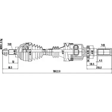 Приводной вал DYNAMATRIX 1232951378 D147Y48 DDS250443 OKH1N P изображение 0